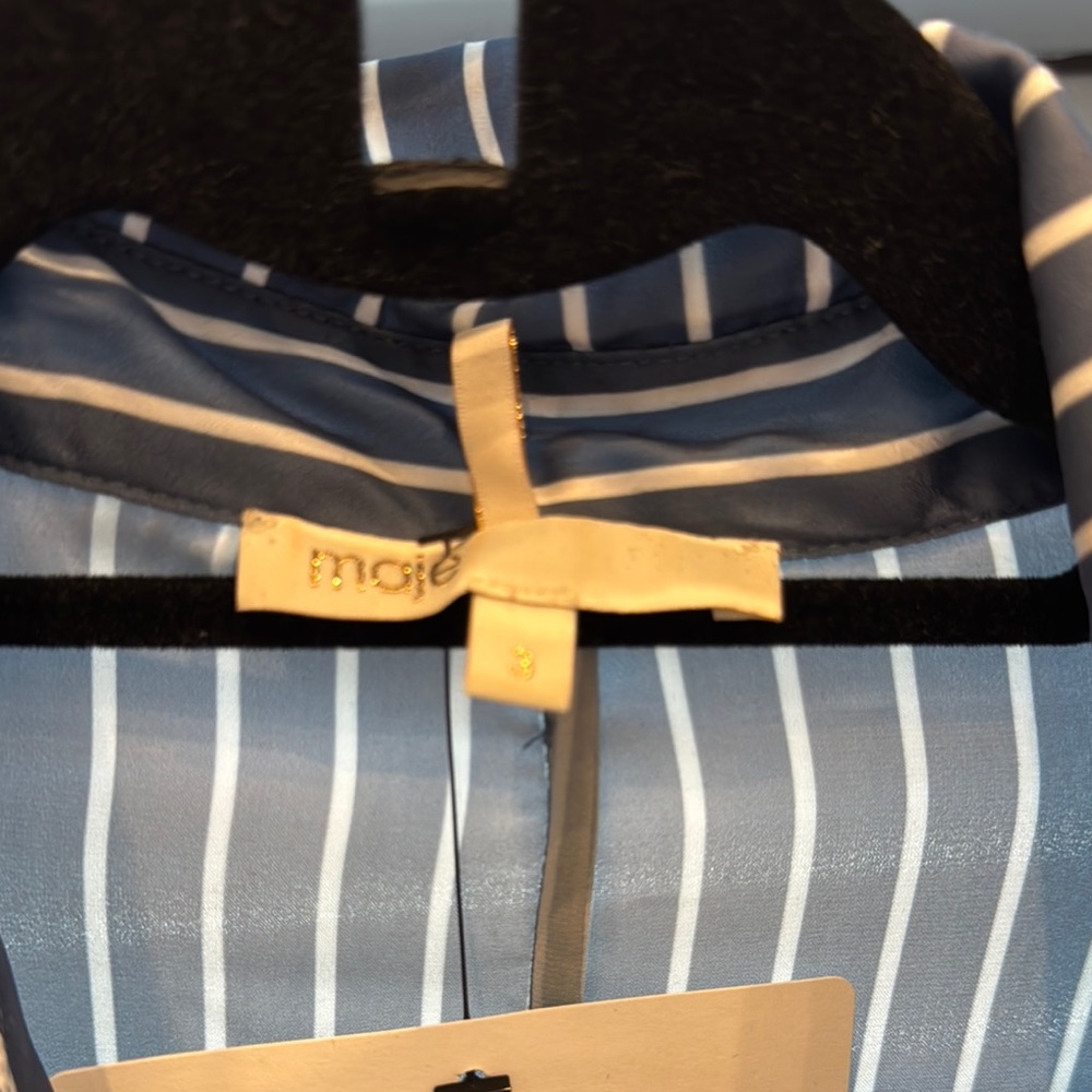 Maje Blue and White Striped Dress - Picture 4 of 6